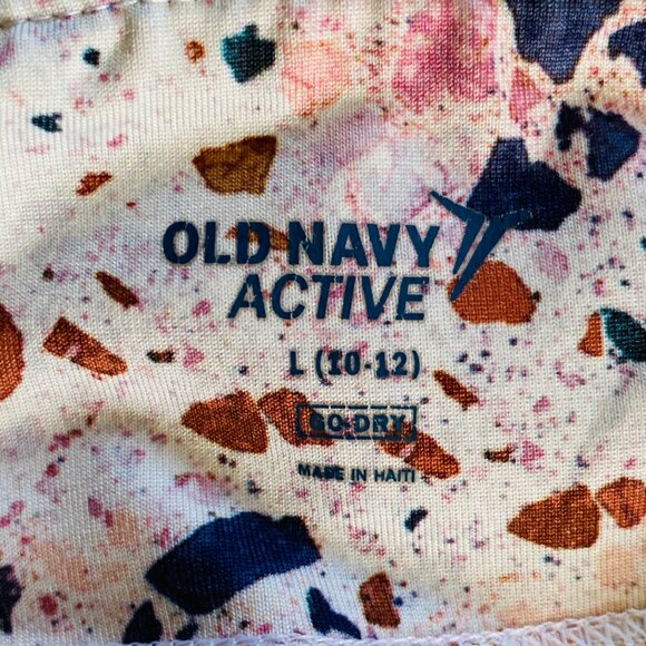 Old Navy Active Go-Dry Girl's Athletic Leggings Terrazzo Print size 10-12 - Picture 5 of 5